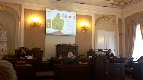 Presentation of a Gapeq15 at the Chamber of Deputies' seminar, Prague